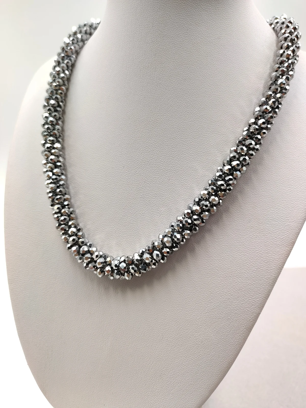 Necklace with Woven Crystals by Magis Handmade Jewels – view 2