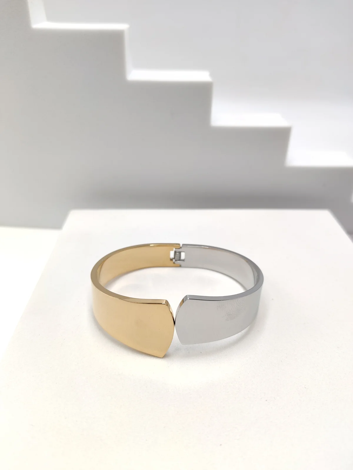 Stainless Steel Two-Tone Bracelet by Magis Handmade Jewels – view 2