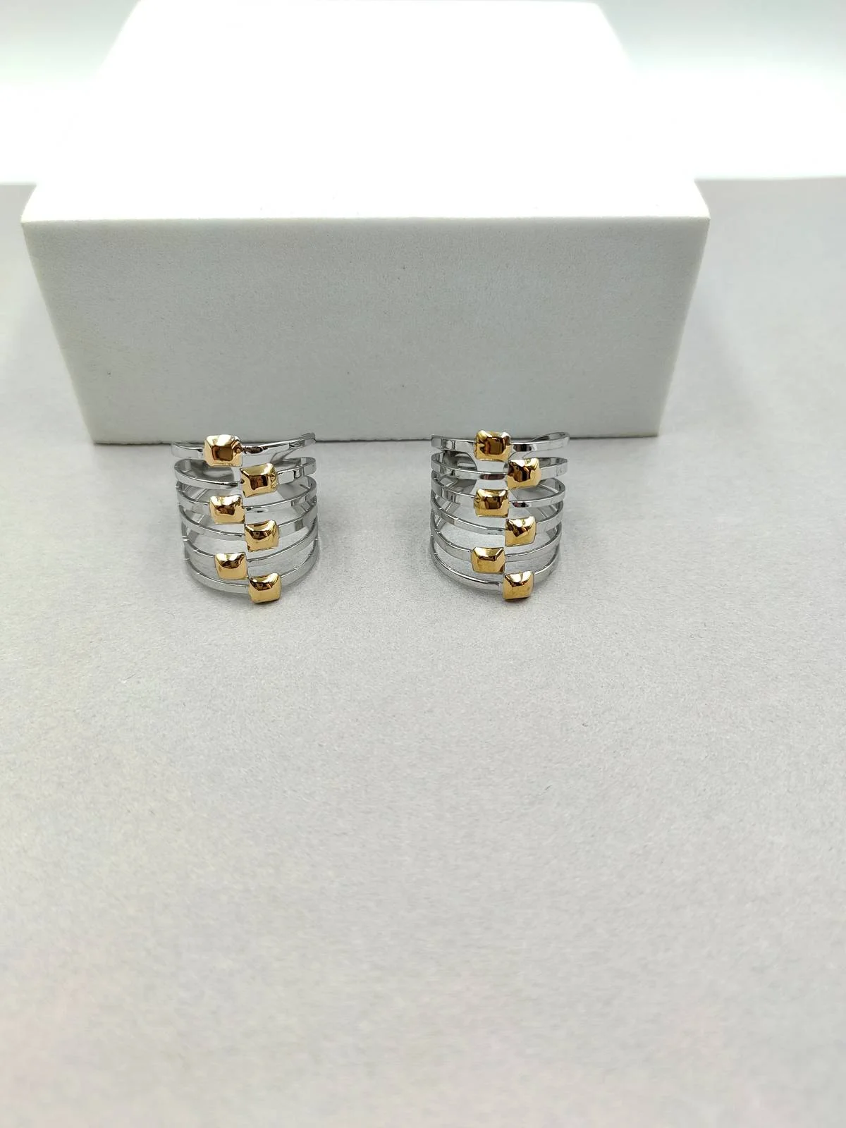 Stainless Steel Multi-Strand Two-Tone Ring by Magis Handmade Jewels – view 3