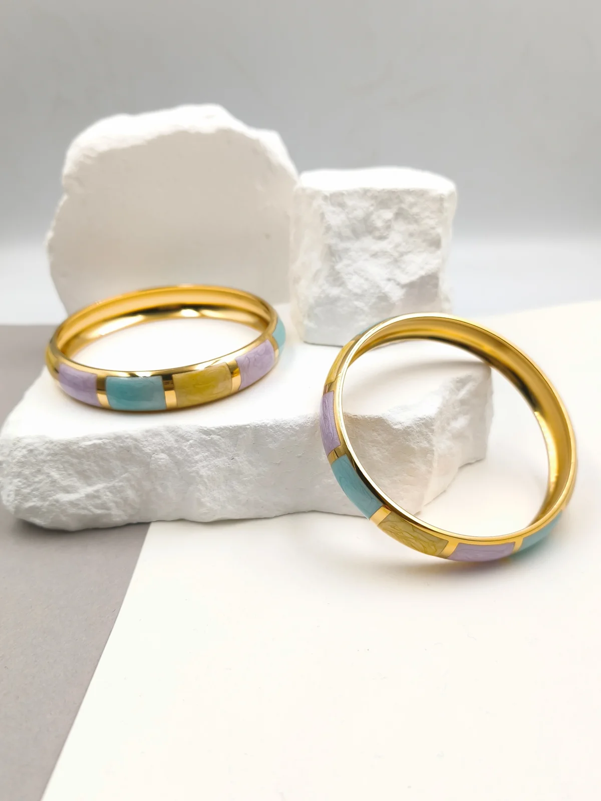 Stainless Steel Bracelet with Enamel by Magis Handmade Jewels – view 2