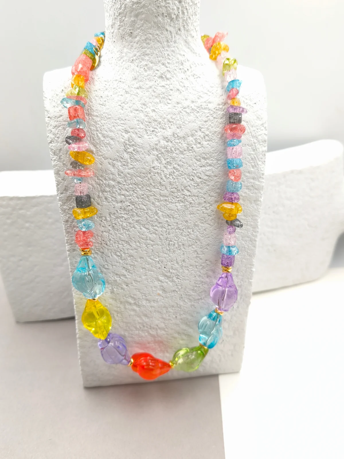 Necklace with Multicolour Glass Beads by Magis Handmade Jewels – view 2