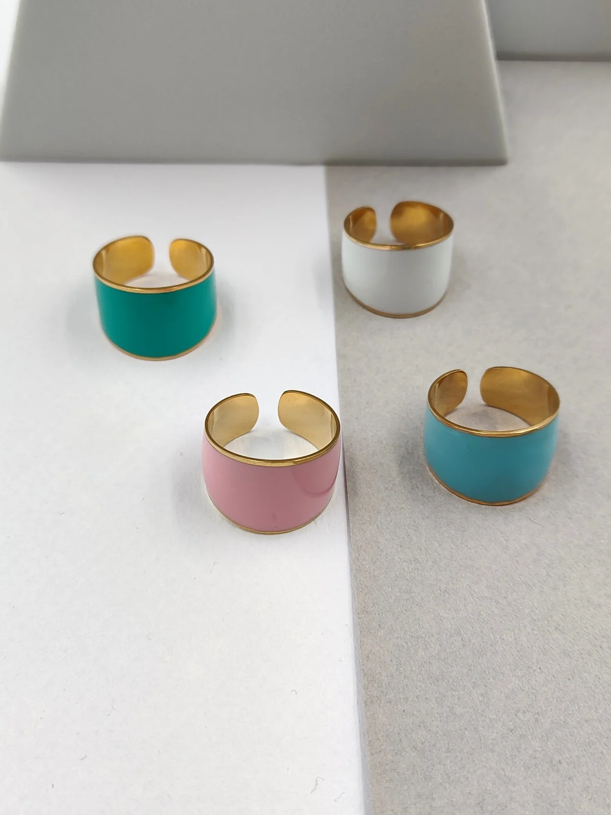 Stainless Steel Ring with Enamel by Magis Handmade Jewels – view 4