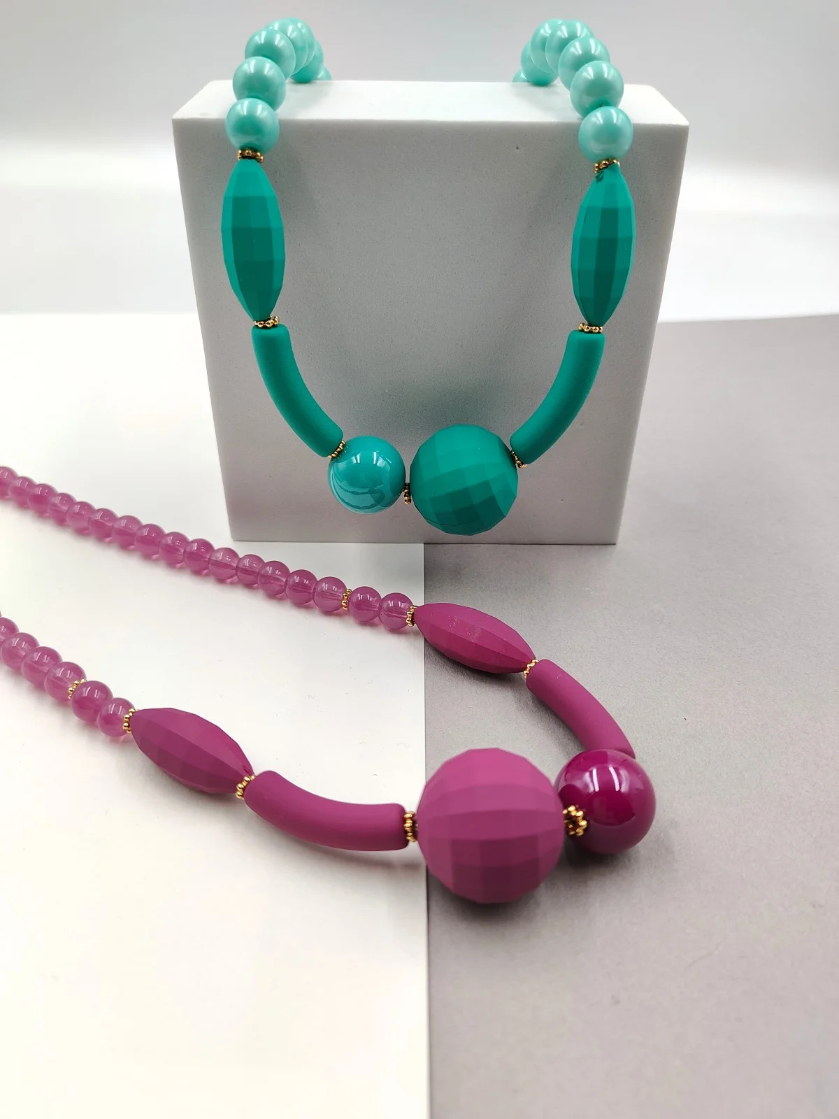 Necklace with Rubber Beads #1052122
