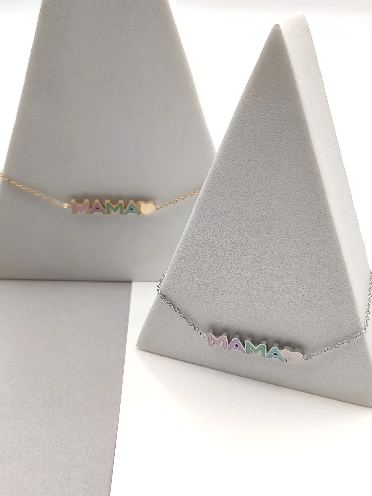 Stainless Steel Mama Bracelet with Enamel by Magis Handmade Jewels – view 2