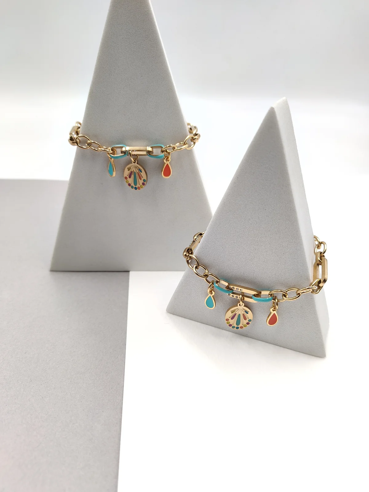 Stainless Steel Bracelet with Enamel by Magis Handmade Jewels – view 3