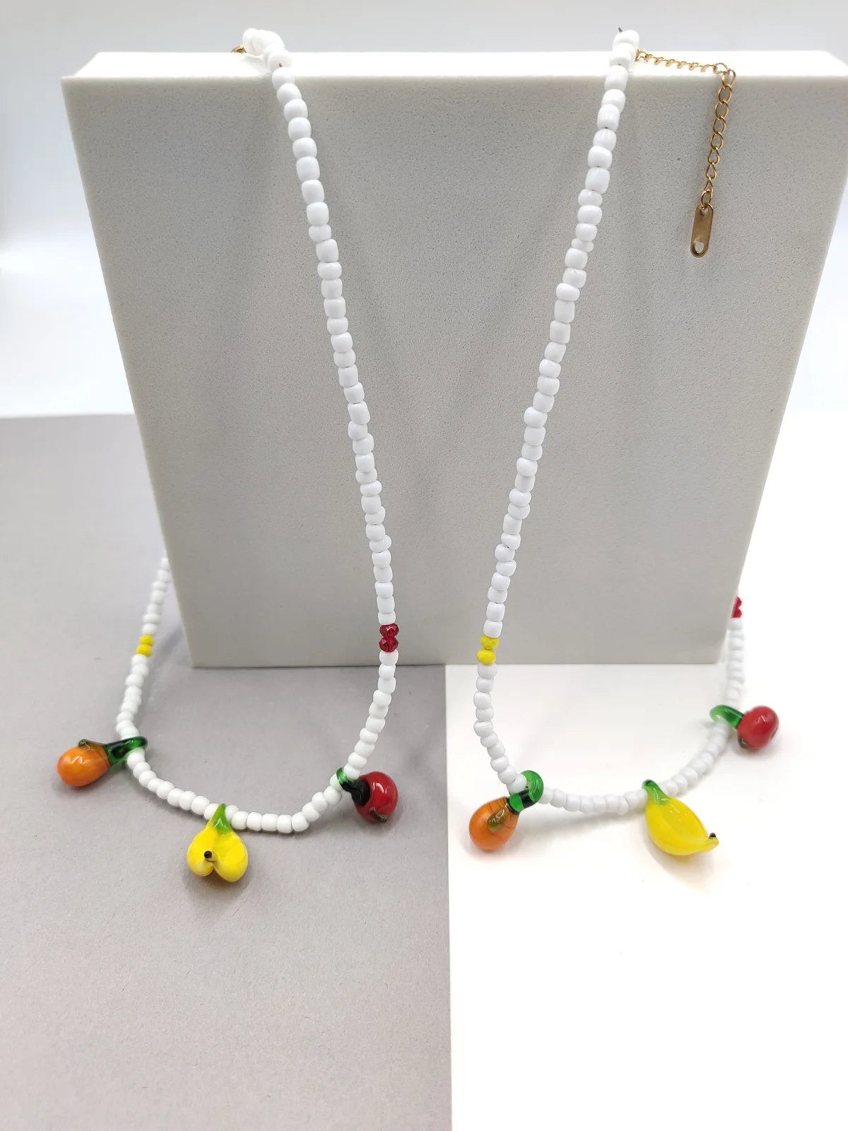 Necklace with Glass Beads and Fruit by Magis Handmade Jewels – view 3
