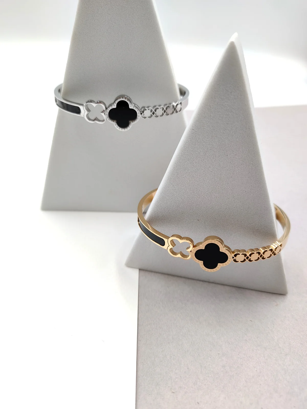 Stainless Steel Bracelet with Crosses and Enamel by Magis Handmade Jewels – view 3