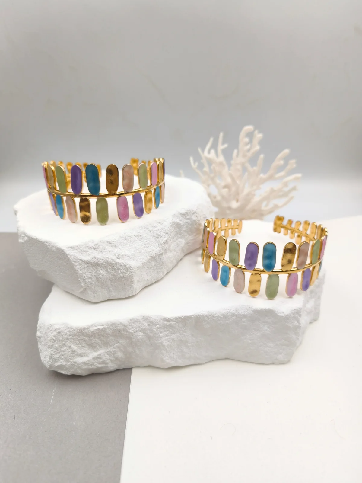 Stainless Steel Bracelet with Enamel by Magis Handmade Jewels – view 2