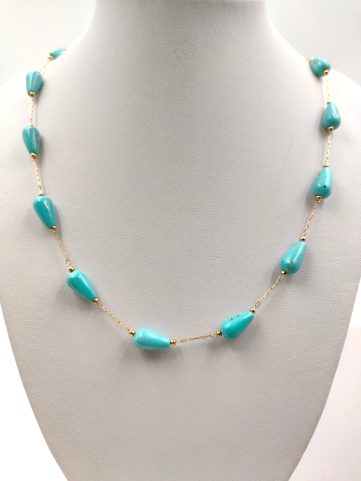 Stainless Steel Rosary Necklace with Howlite #801946