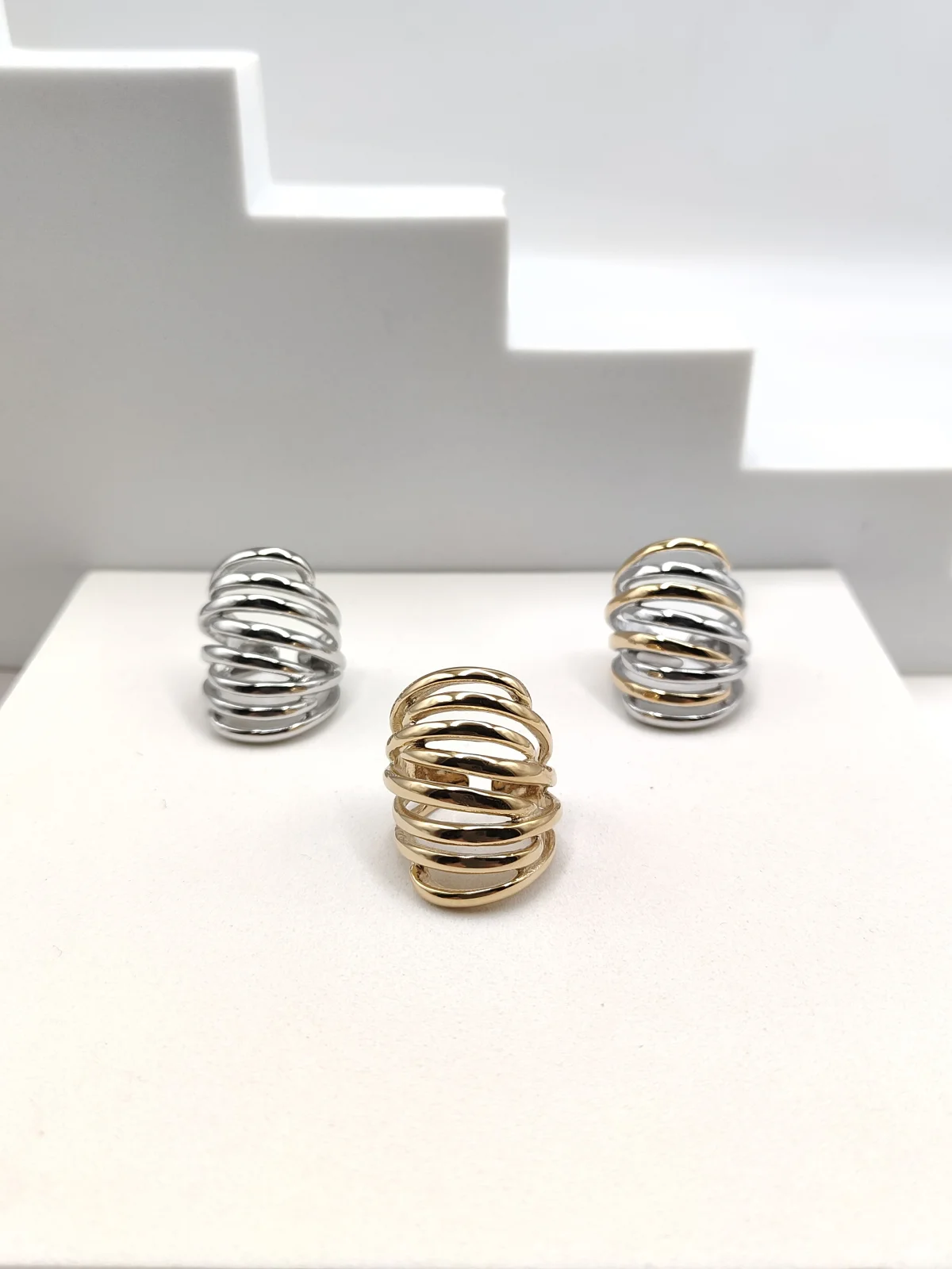 Stainless Steel Multi-Strand Ring by Magis Handmade Jewels – view 2