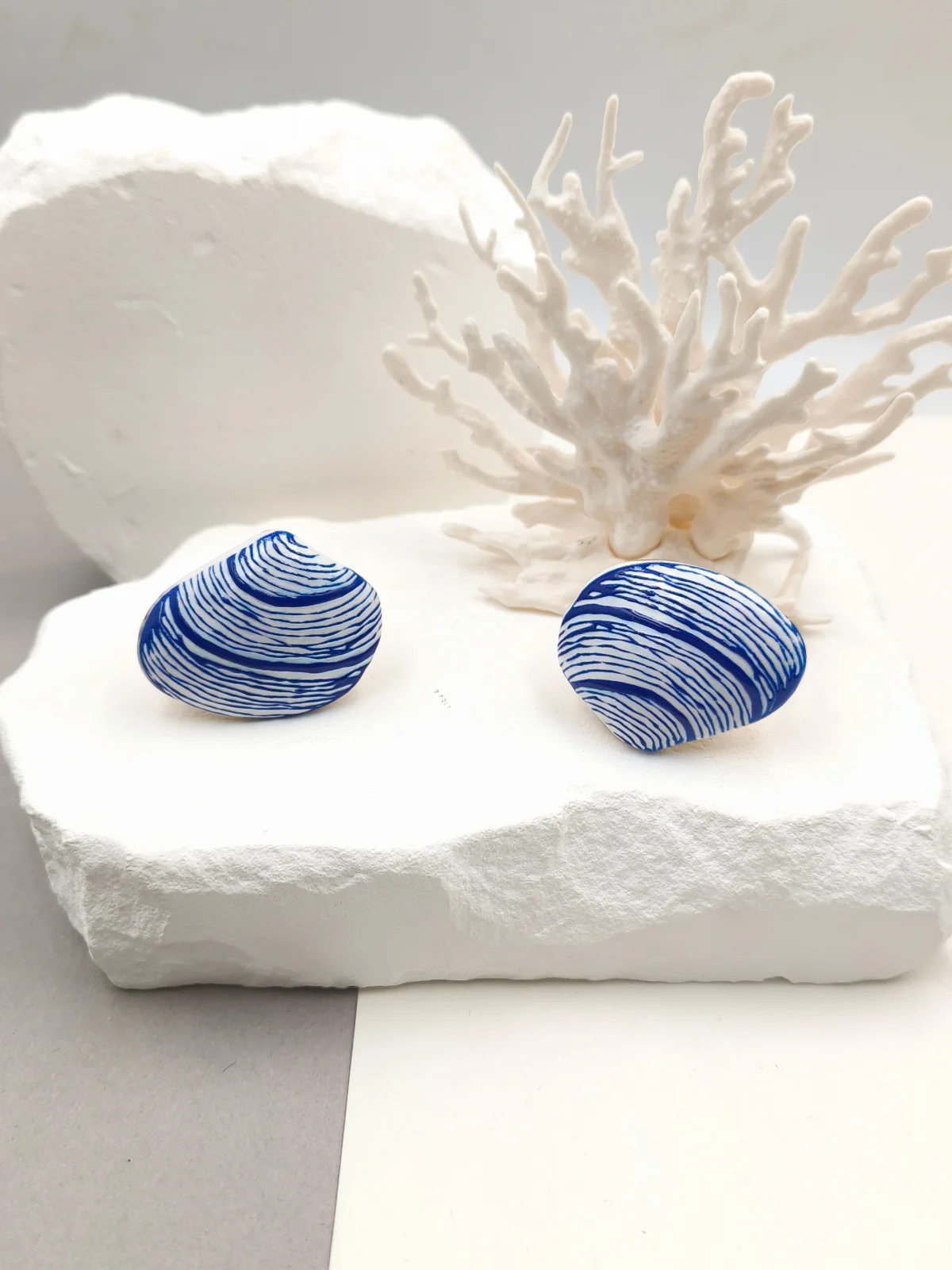Stainless Steel Seashell Ring with Enamel by Magis Handmade Jewels – view 2