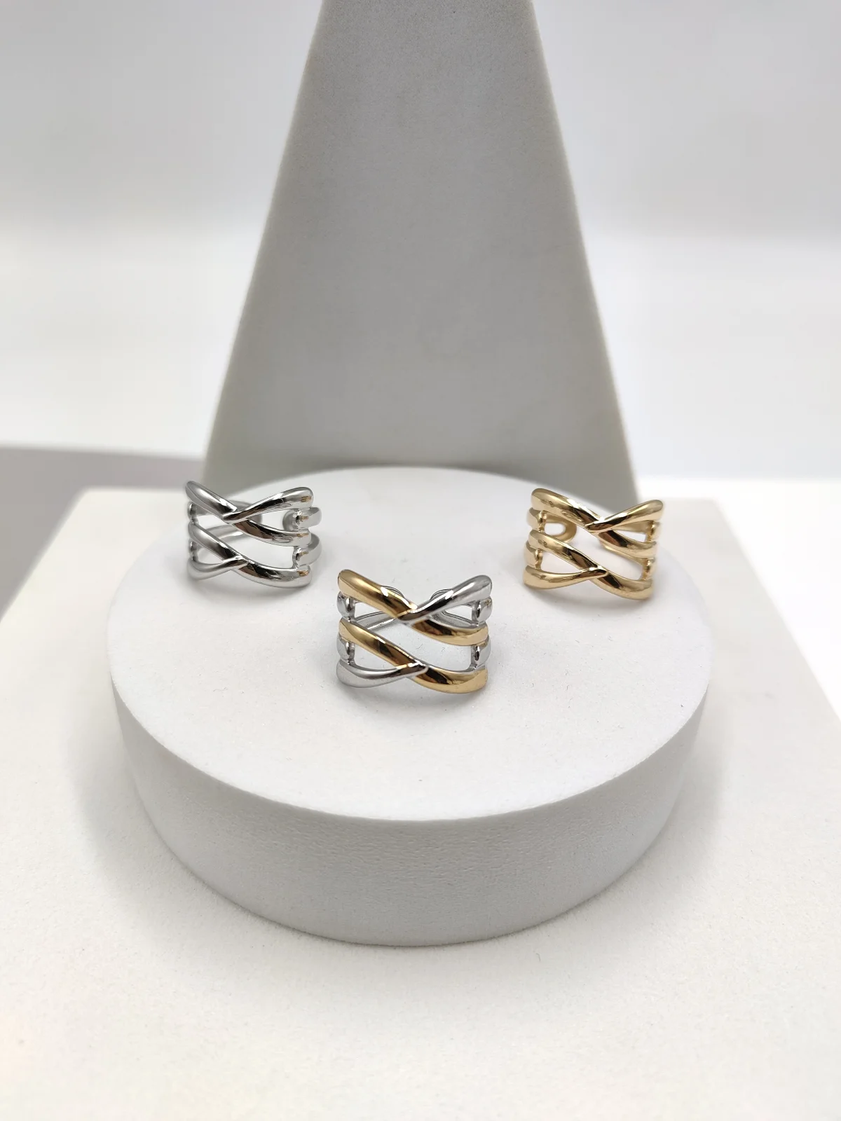 Stainless Steel Multi-Strand Ring by Magis Handmade Jewels – view 2