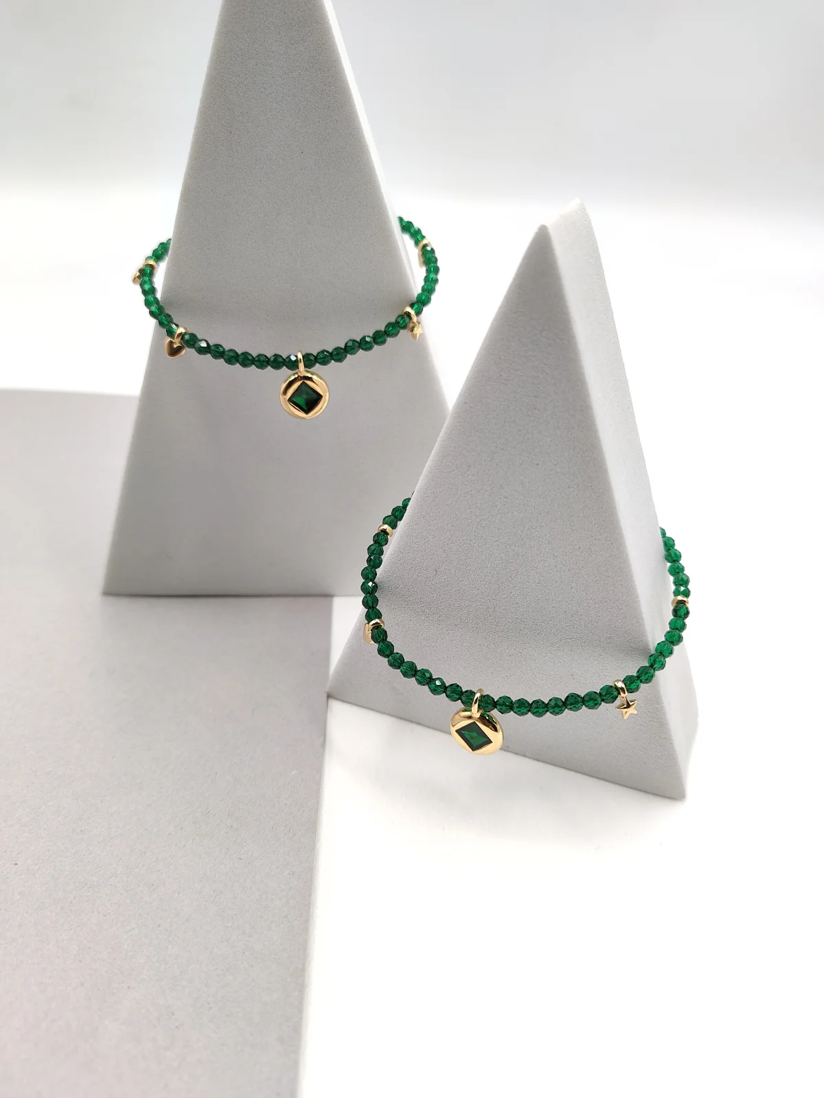 Bracelet with Crystals and Gold-Plated Details by Magis Handmade Jewels – view 3