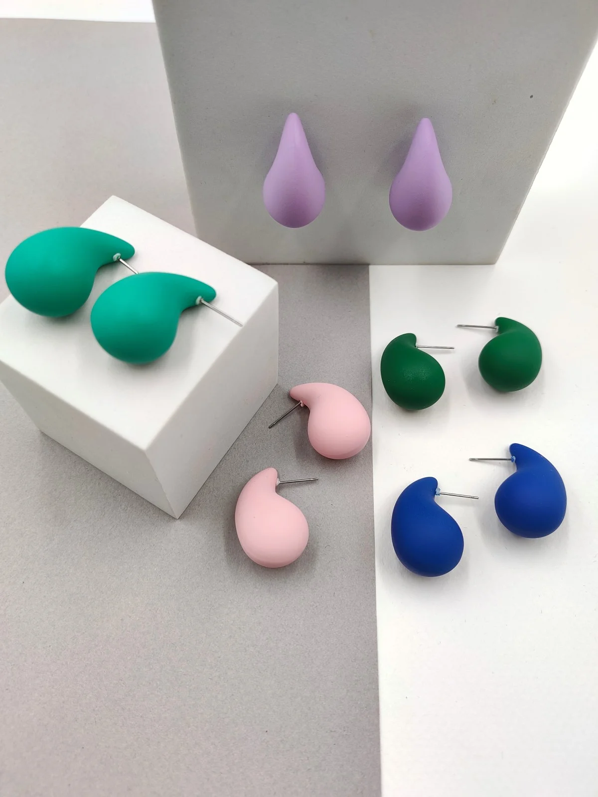 Drop Earrings with Rubber Face #6001263