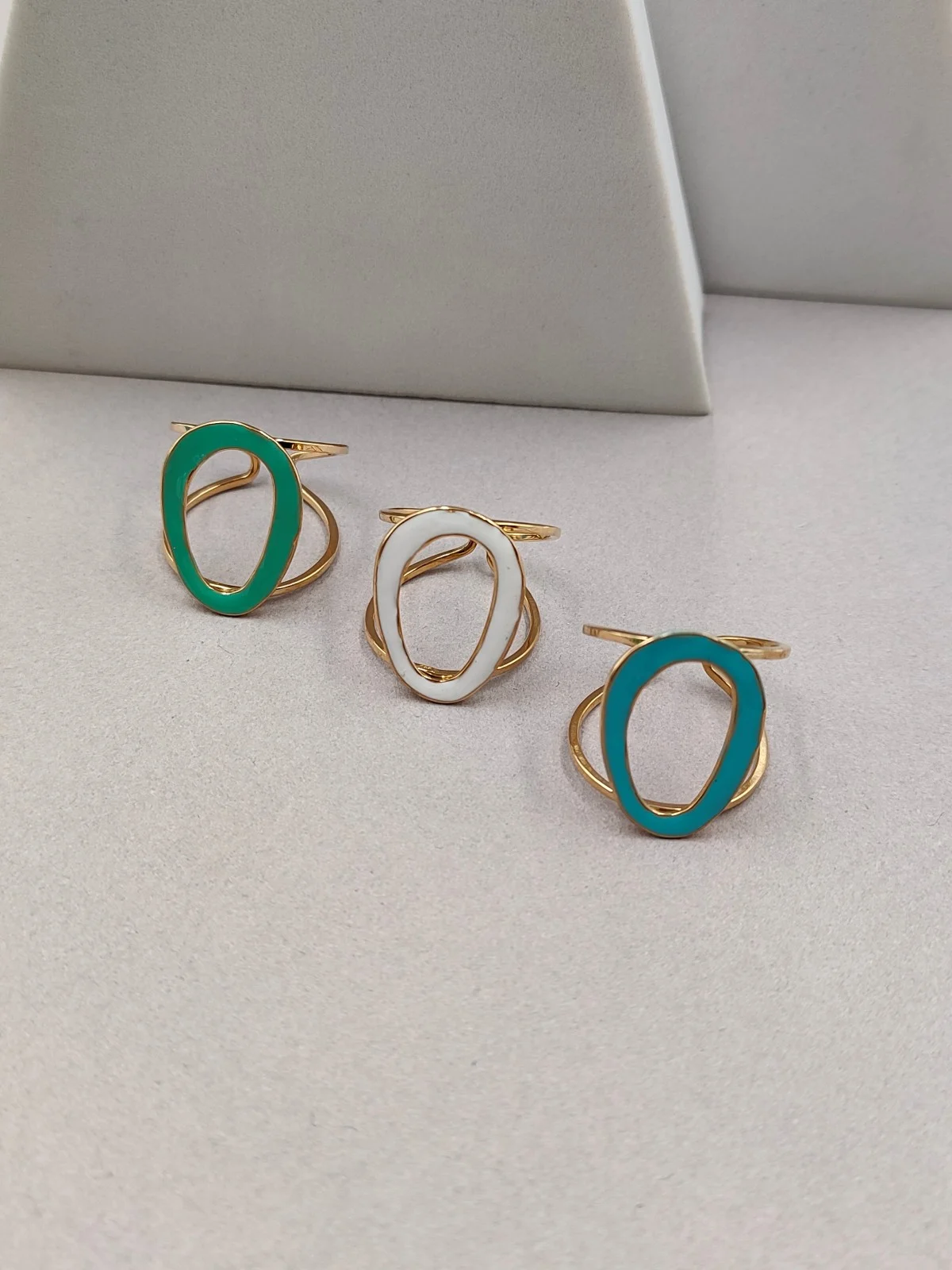 Stainless Steel Ring with Enamel by Magis Handmade Jewels – view 2