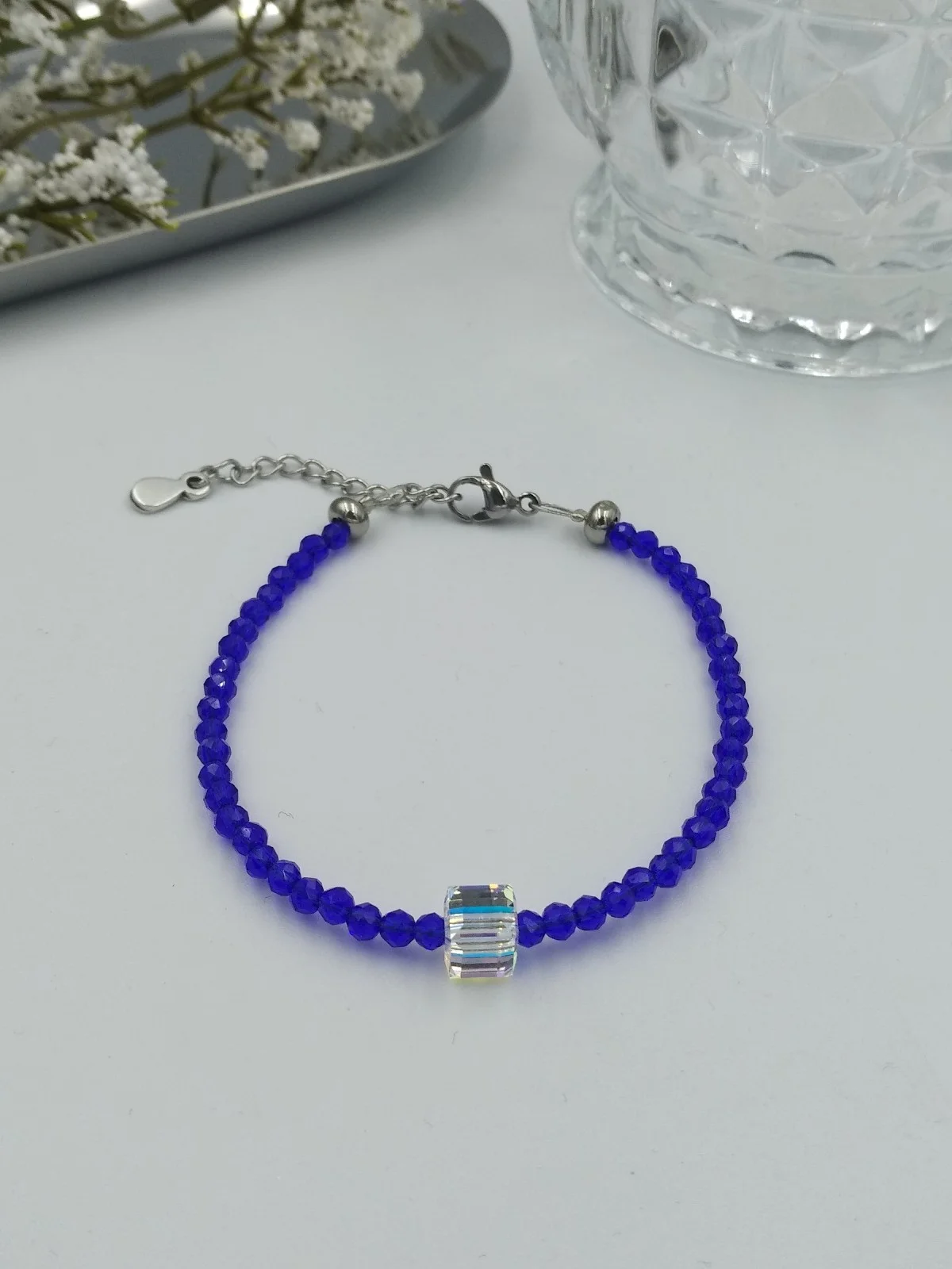 Bracelet with Swarovski Crystal Cube by Magis Handmade Jewels – view 5