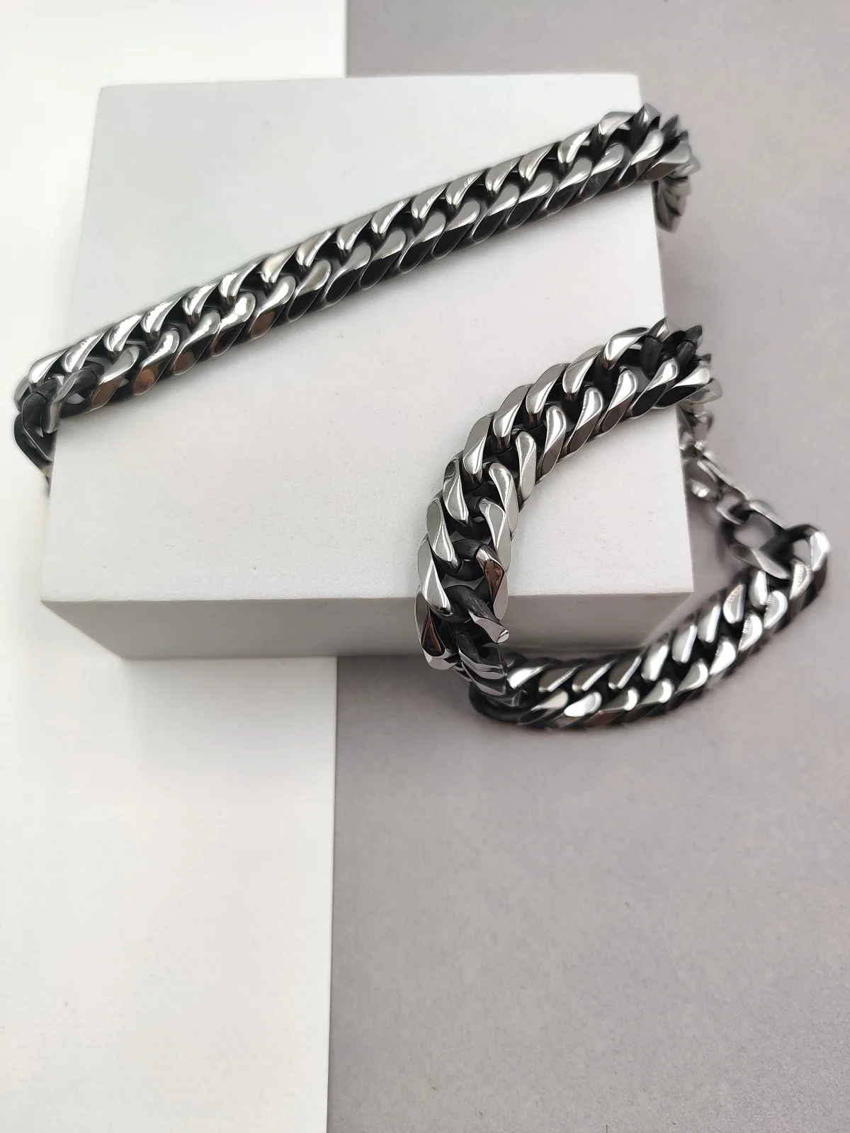 Men's Gunmetal Stainless Steel Chain Bracelet by Magis Handmade Jewels – view 3