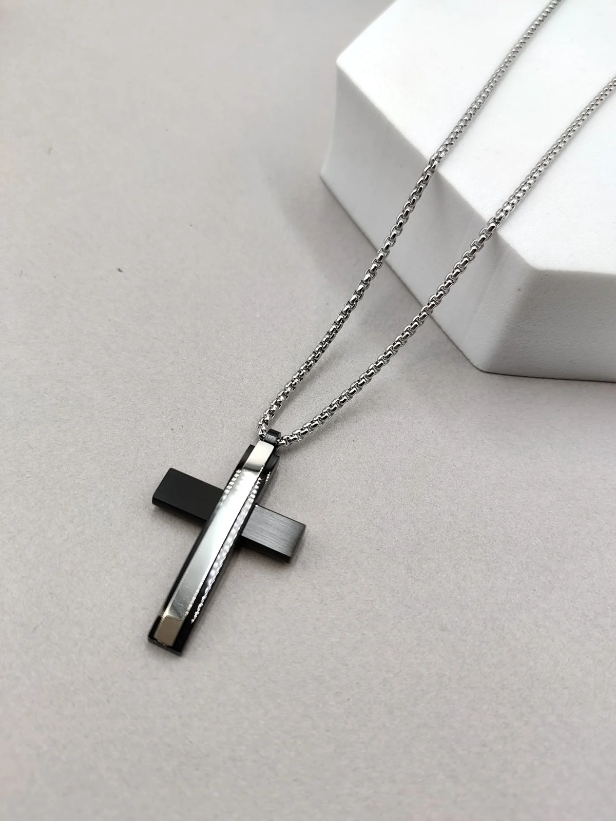 Stainless Steel Necklace with Cross #761547