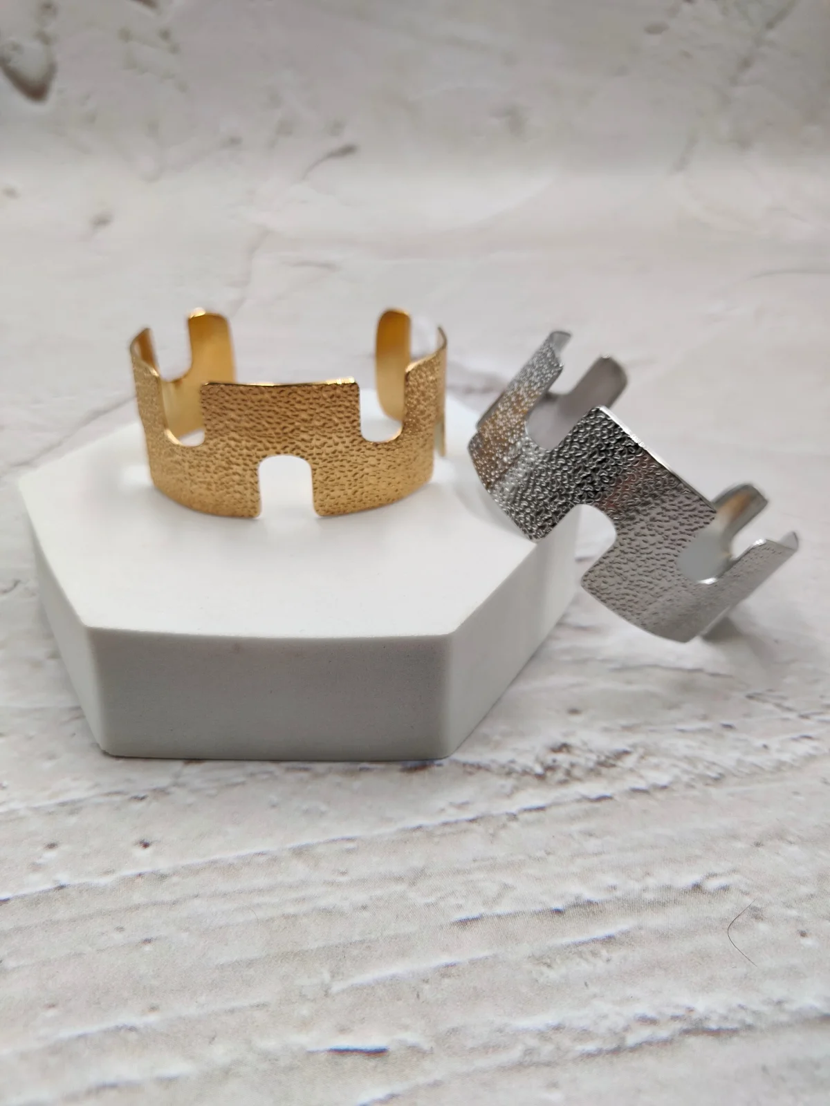 Stainless Steel Embossed Bracelet by Magis Handmade Jewels – view 4
