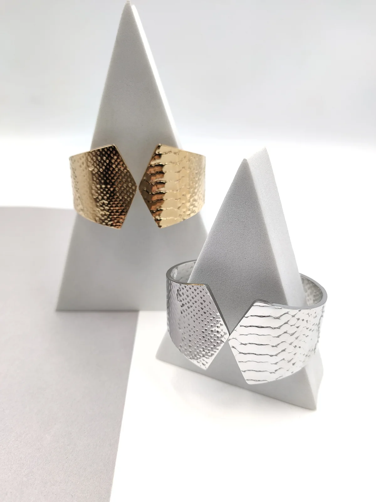 Stainless Steel Bracelet with Embossed Animal Print by Magis Handmade Jewels – view 2