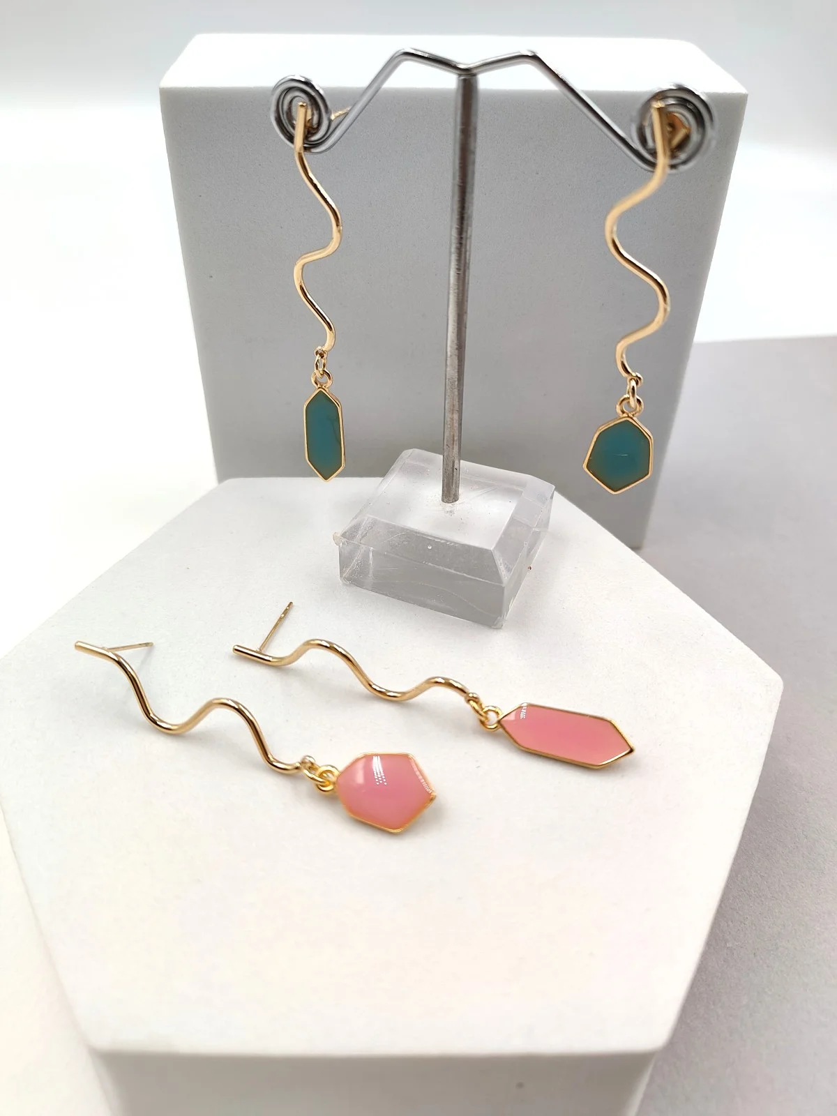 Stainless Steel Earrings with Enamel #721969