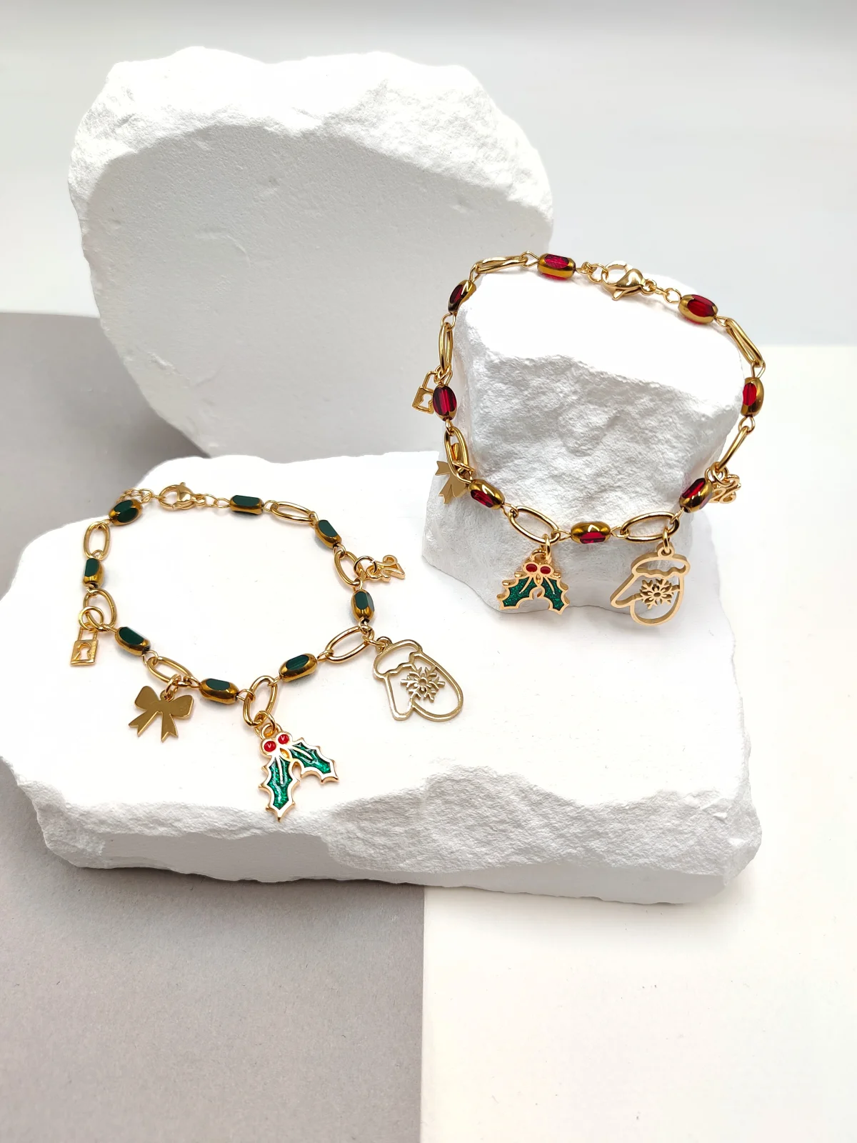 Stainless Steel Lucky Charm Bracelet with Gold-Plated Details by Magis Handmade Jewels – view 2