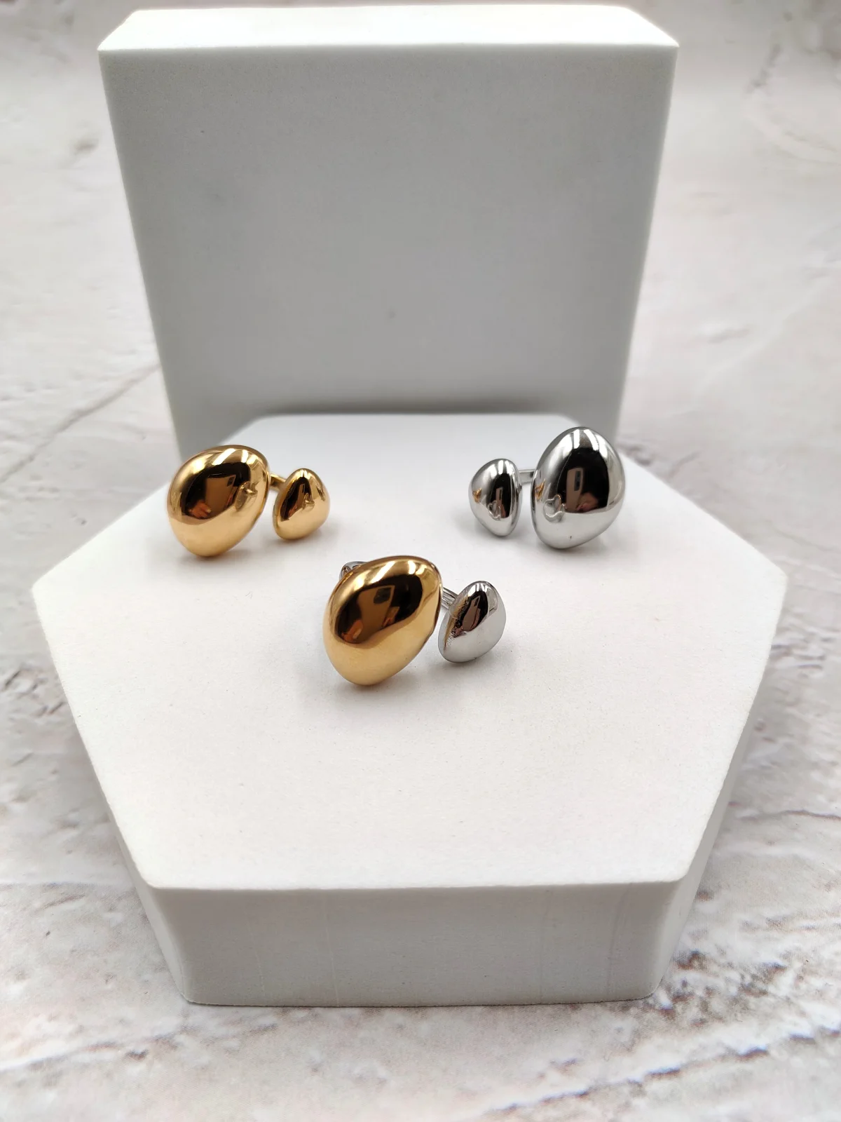 Stainless Steel Double Domed Ring by Magis Handmade Jewels – view 4