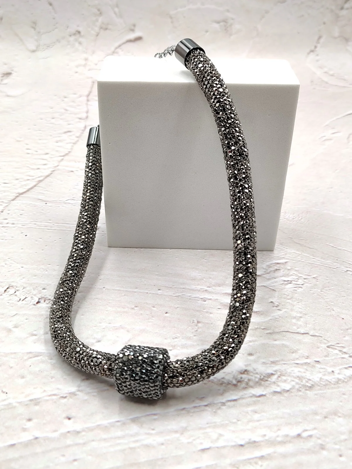 Necklace with Rhinestones and Crystals by Magis Handmade Jewels – view 3