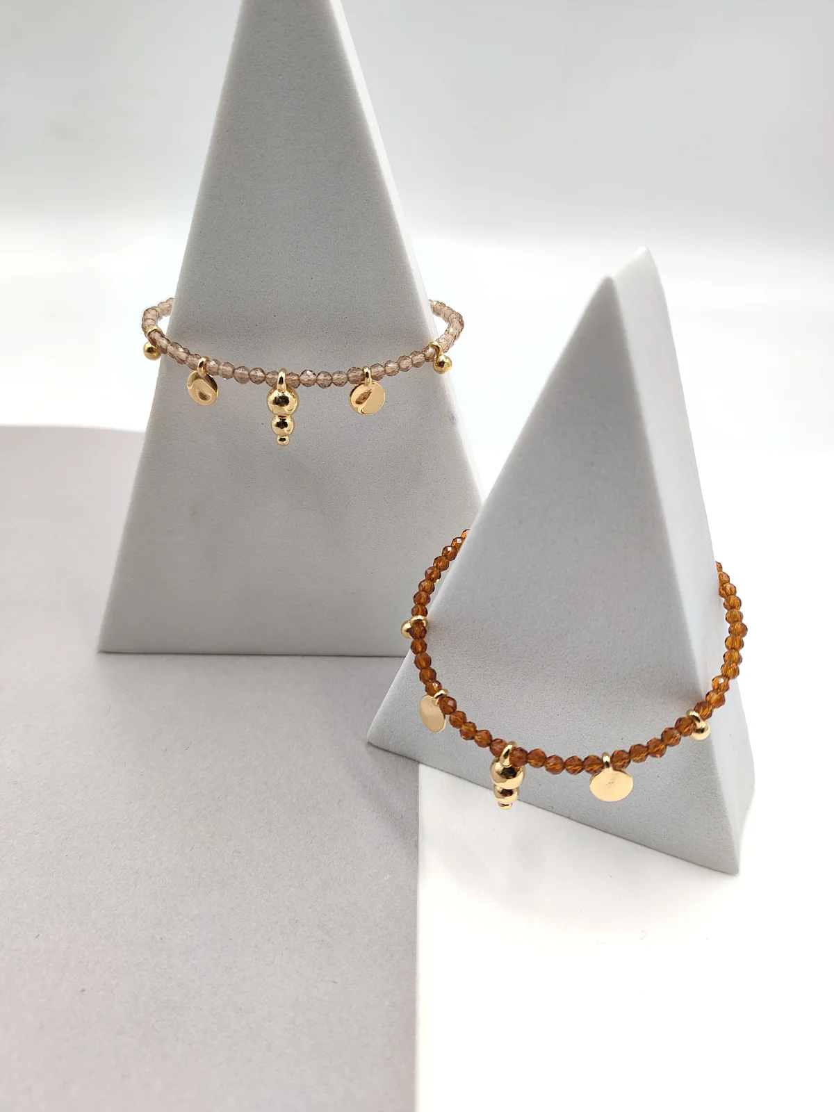 Bracelet with Crystals and Gold-Plated Details by Magis Handmade Jewels – view 2