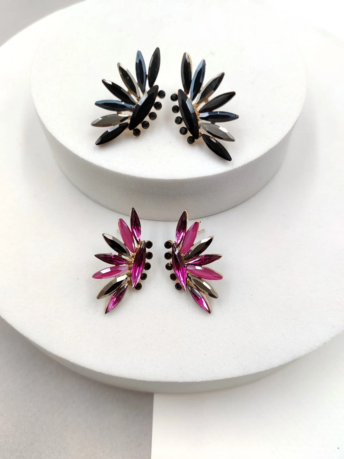 Earrings with Faceted Crystals #6501228