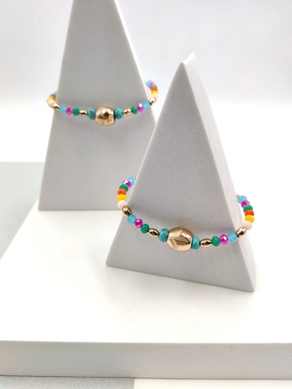 Stainless Steel Bracelet with Beads by Magis Handmade Jewels – view 2