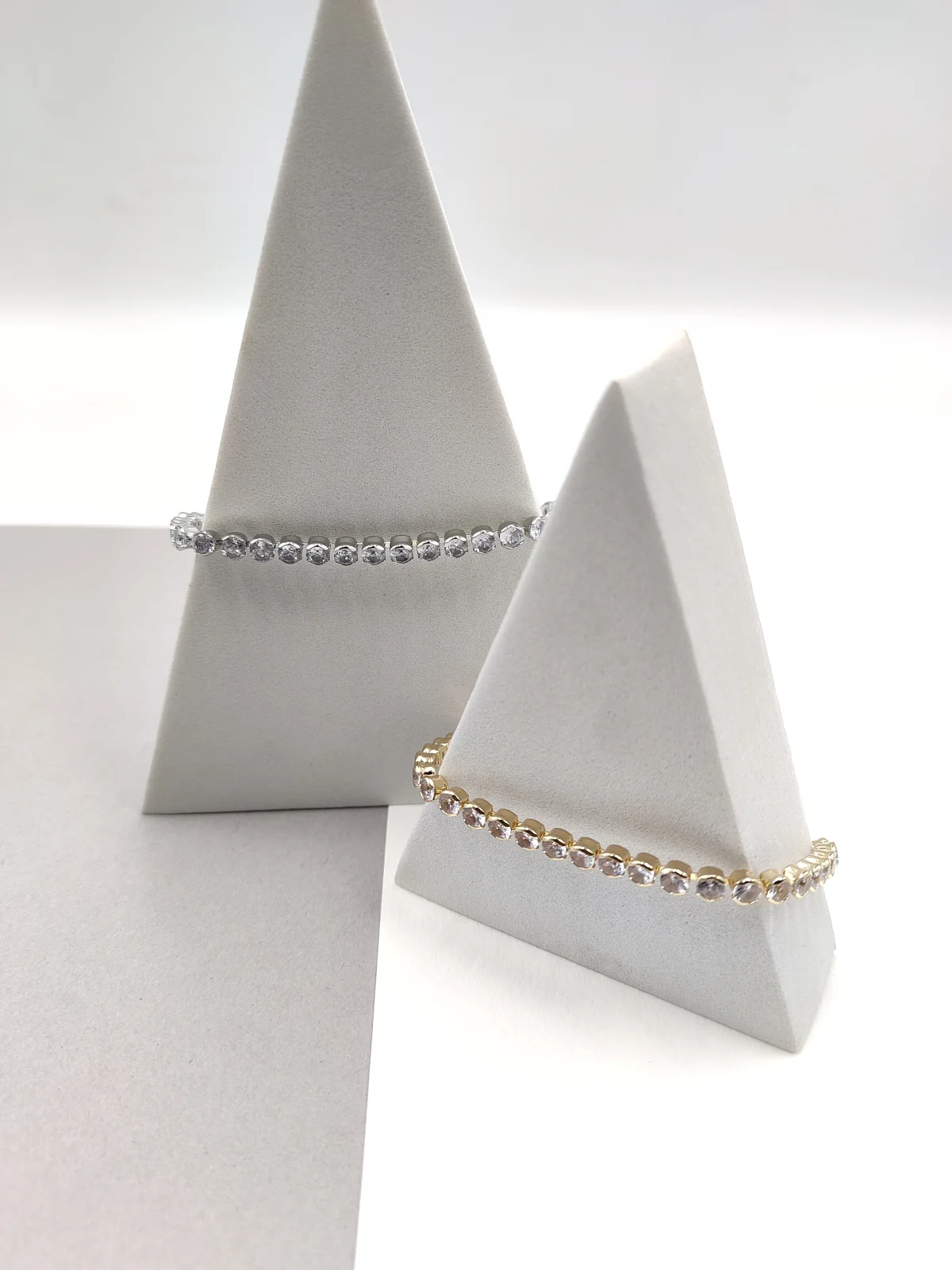 Stainless Steel Bracelet with Crystals by Magis Handmade Jewels – view 2