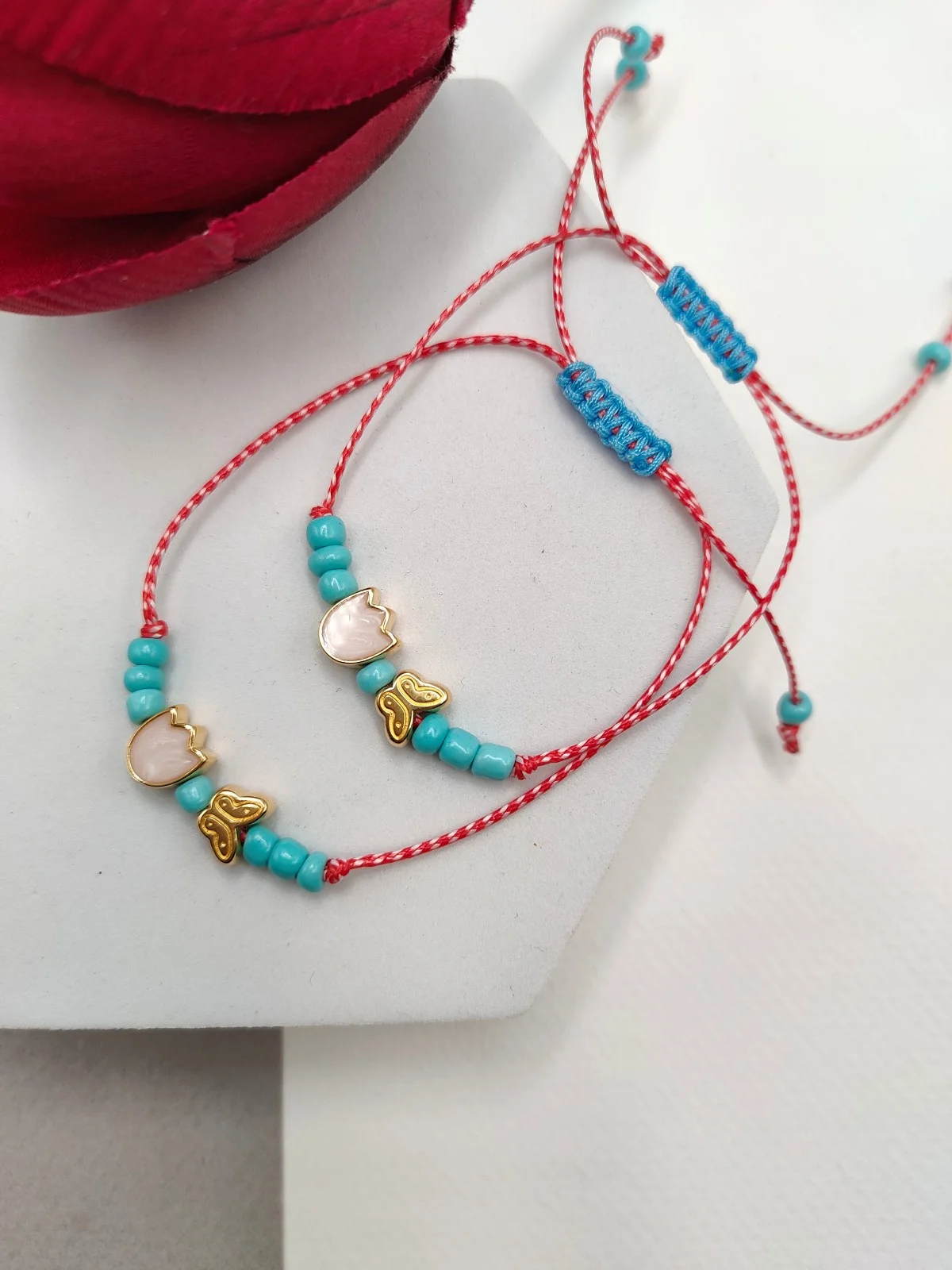 Traditional March Bracelet with Gold-Plated Details and Enamel by Magis Handmade Jewels – view 2