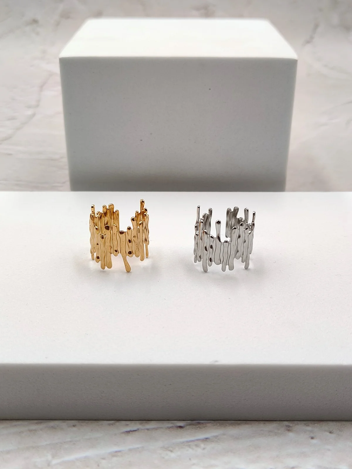 Stainless Steel Multi-Strand Ring by Magis Handmade Jewels – view 2