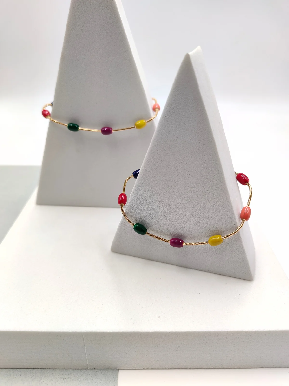 Stainless Steel Bracelet with Beads by Magis Handmade Jewels – view 2