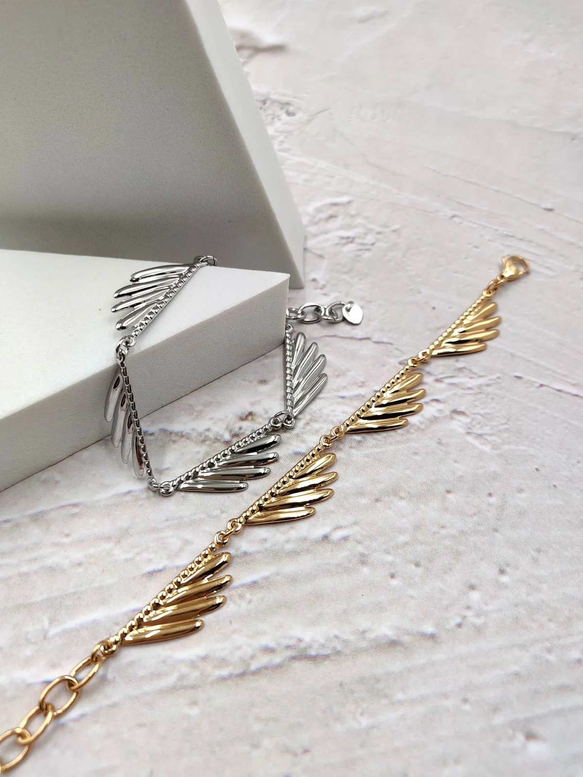 Stainless Steel Bracelet with Embossed Designs by Magis Handmade Jewels – view 4