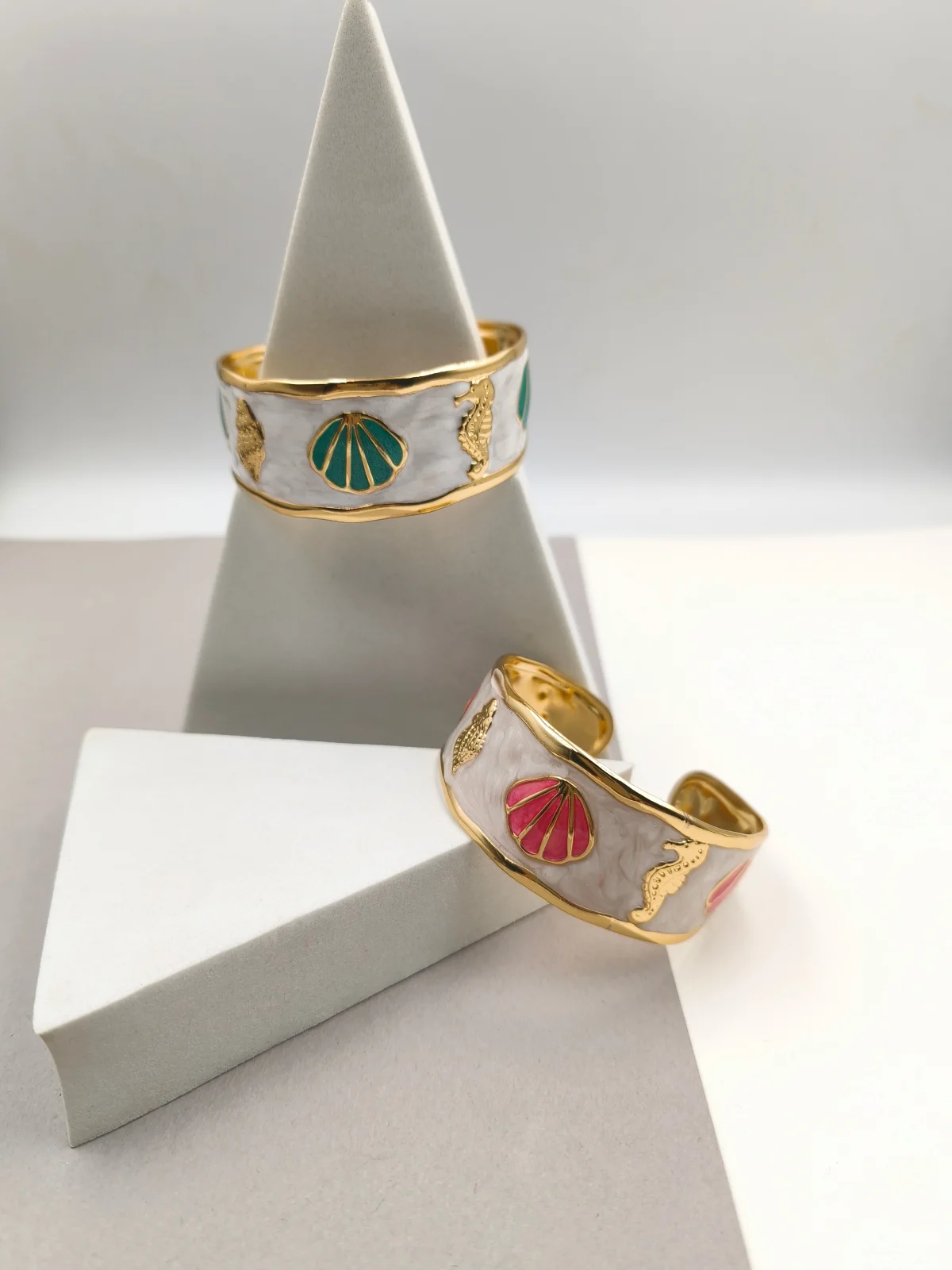 Stainless Steel Bracelet with Summer Designs and Enamel by Magis Handmade Jewels – view 2