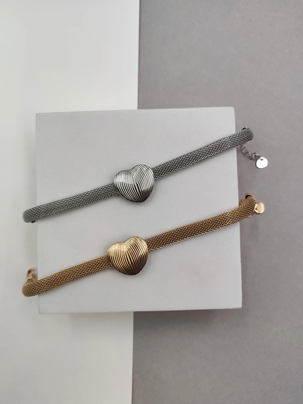 Stainless Steel Bracelet with Heart by Magis Handmade Jewels – view 2