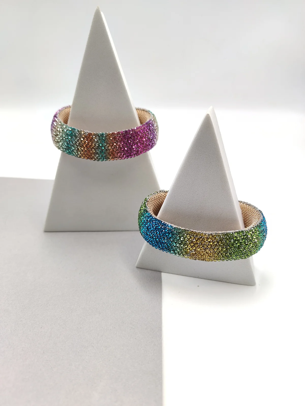 Gold-Plated Bracelet with Rhinestones by Magis Handmade Jewels – view 3