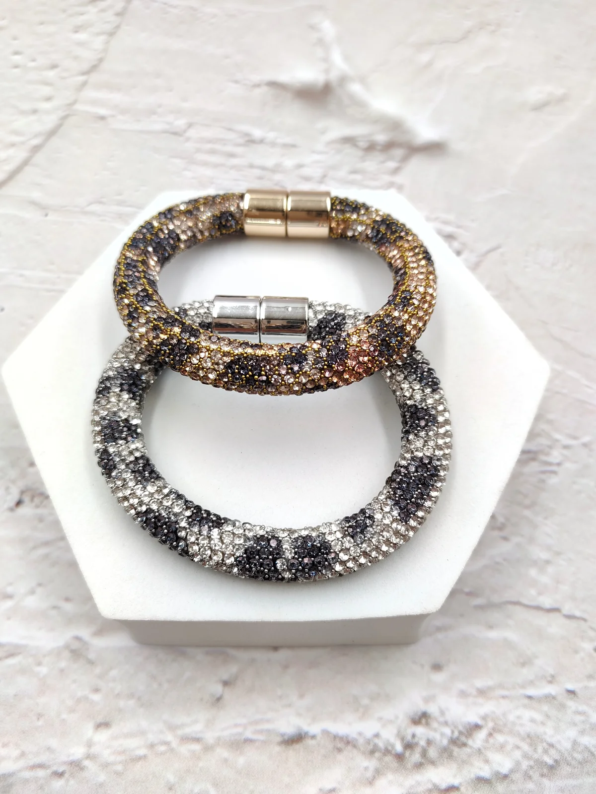 Bracelet with Crystals and Animal Print by Magis Handmade Jewels – view 4