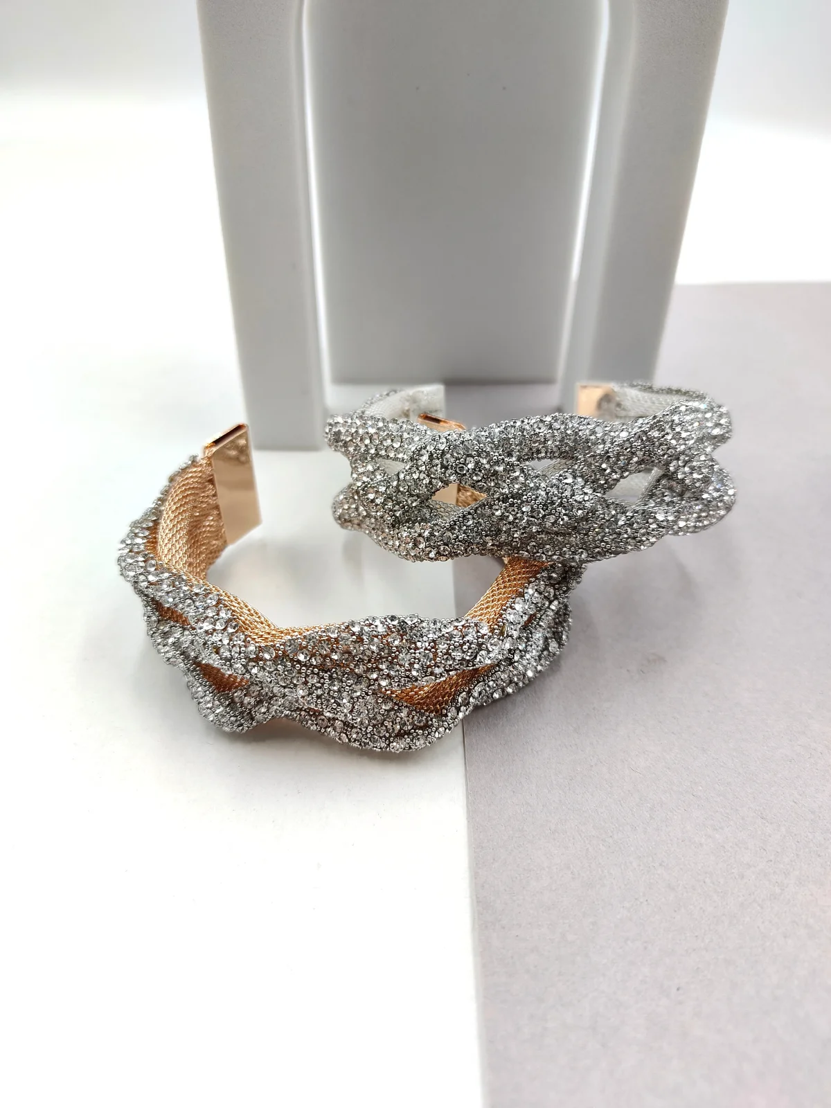 Brass Bracelet with Crystals by Magis Handmade Jewels – view 2