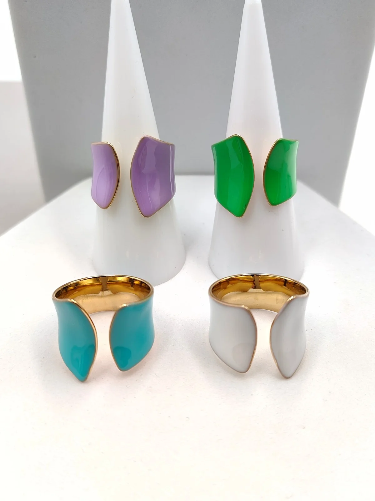Stainless Steel Ring with Enamel by Magis Handmade Jewels – view 2