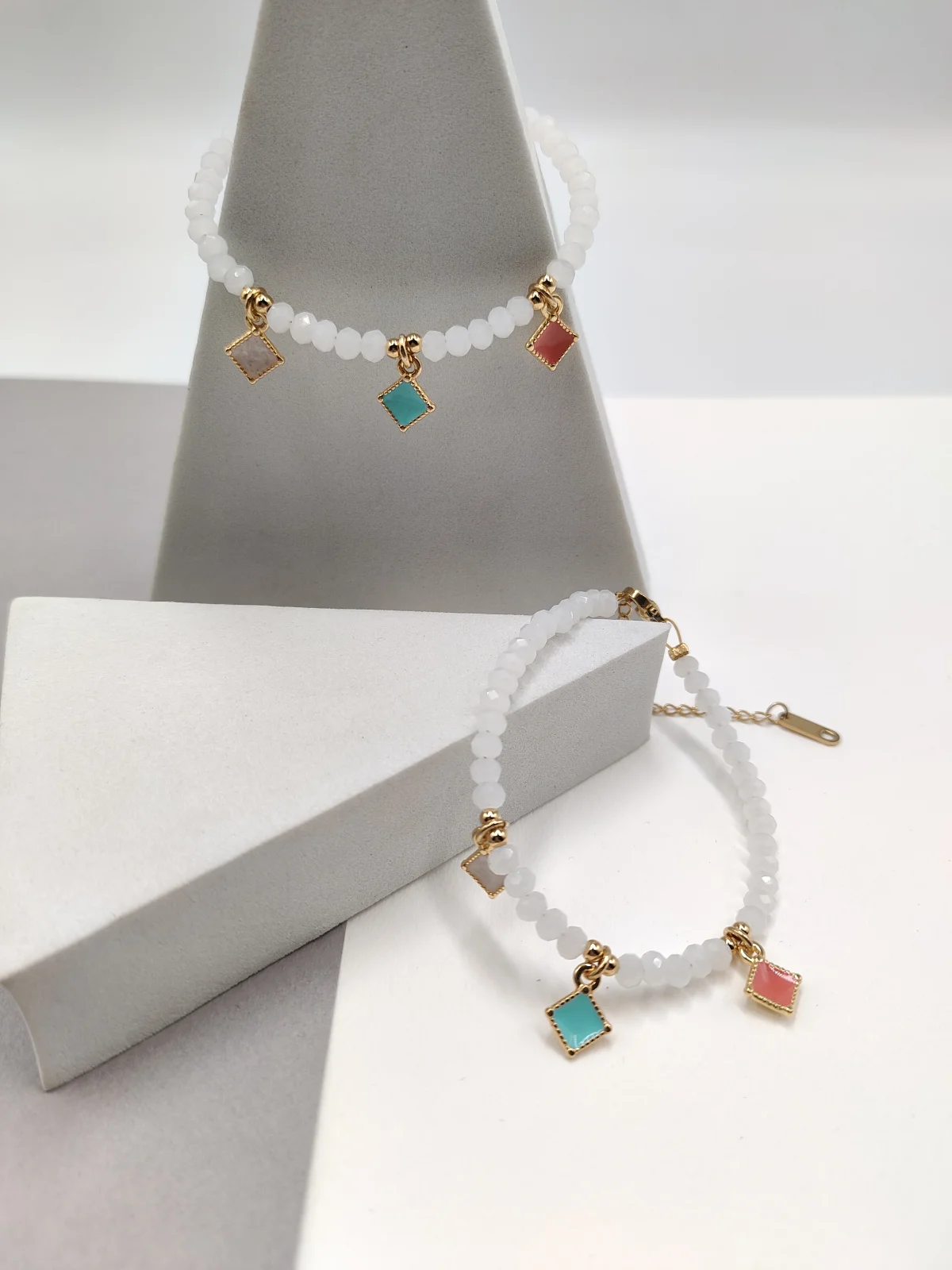 Bracelet with Crystals and Gold-Plated Enamel Details #692786