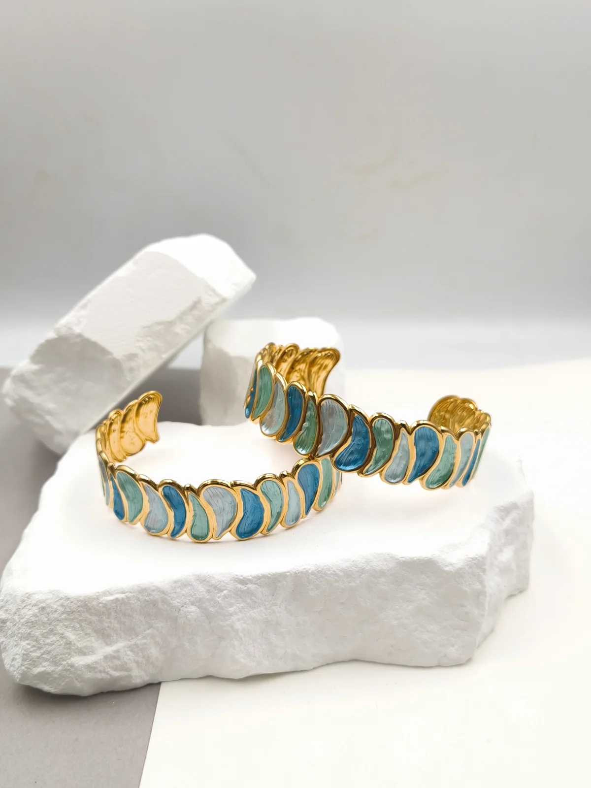 Stainless Steel Bracelet with Enamel by Magis Handmade Jewels – view 2