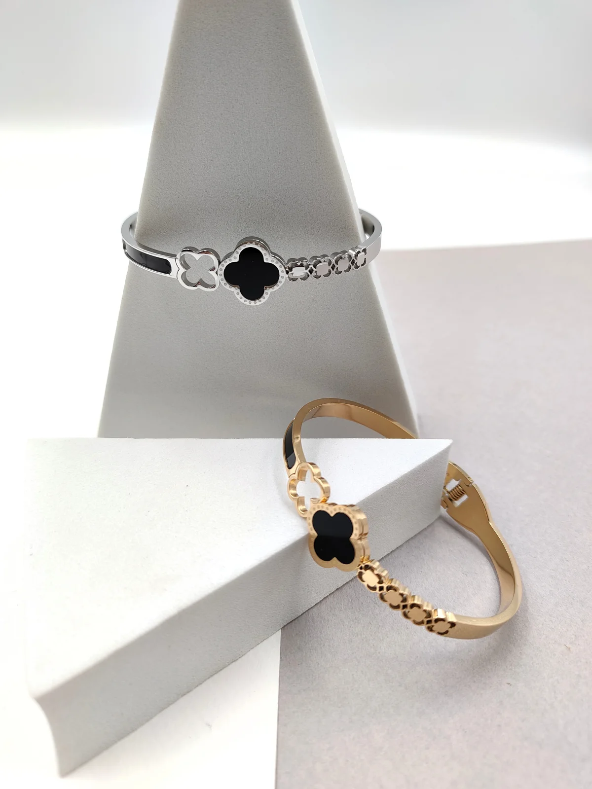 Stainless Steel Bracelet with Crosses and Enamel #752238