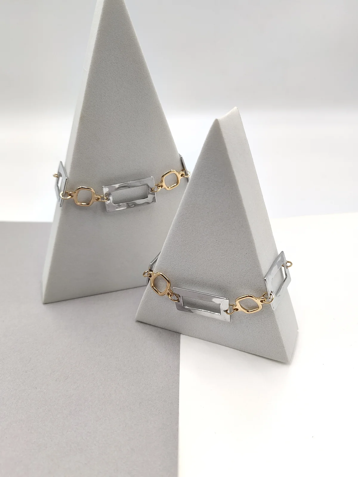 Stainless Steel Two-Tone Bracelet by Magis Handmade Jewels – view 2