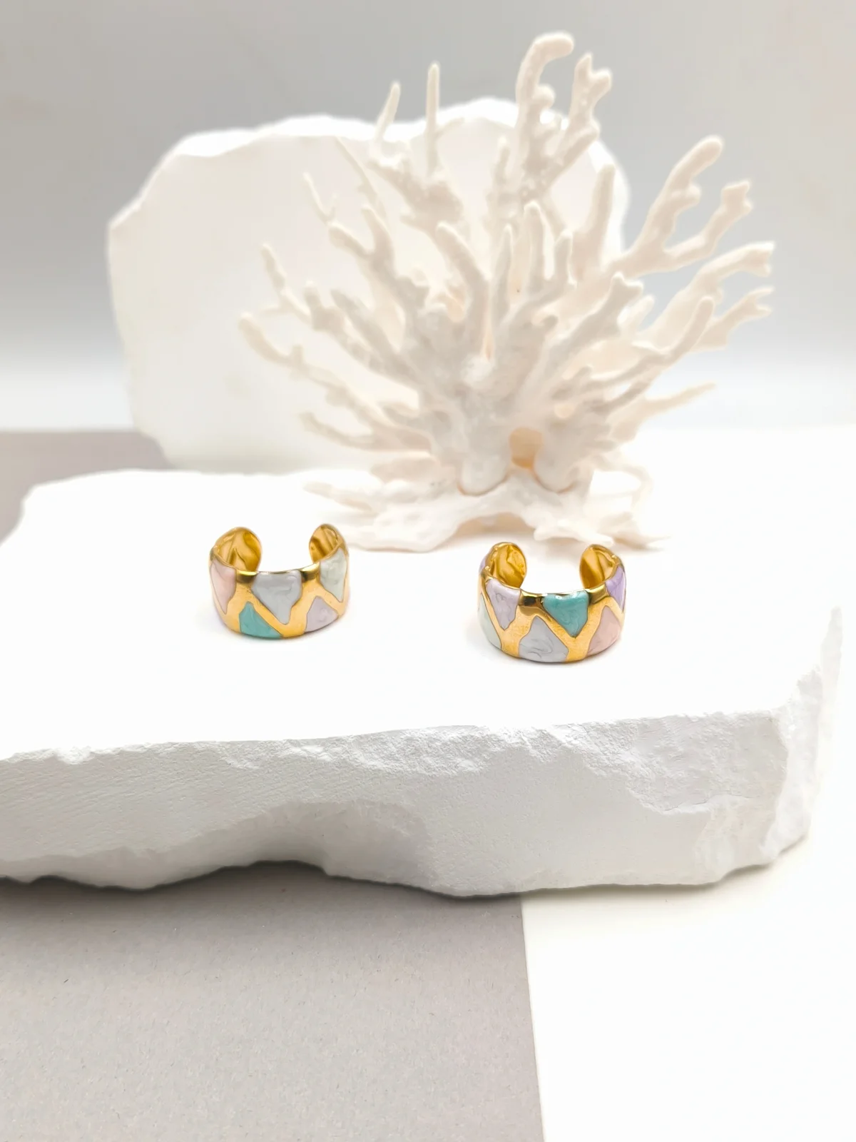 Stainless Steel Ring with Enamel by Magis Handmade Jewels – view 2