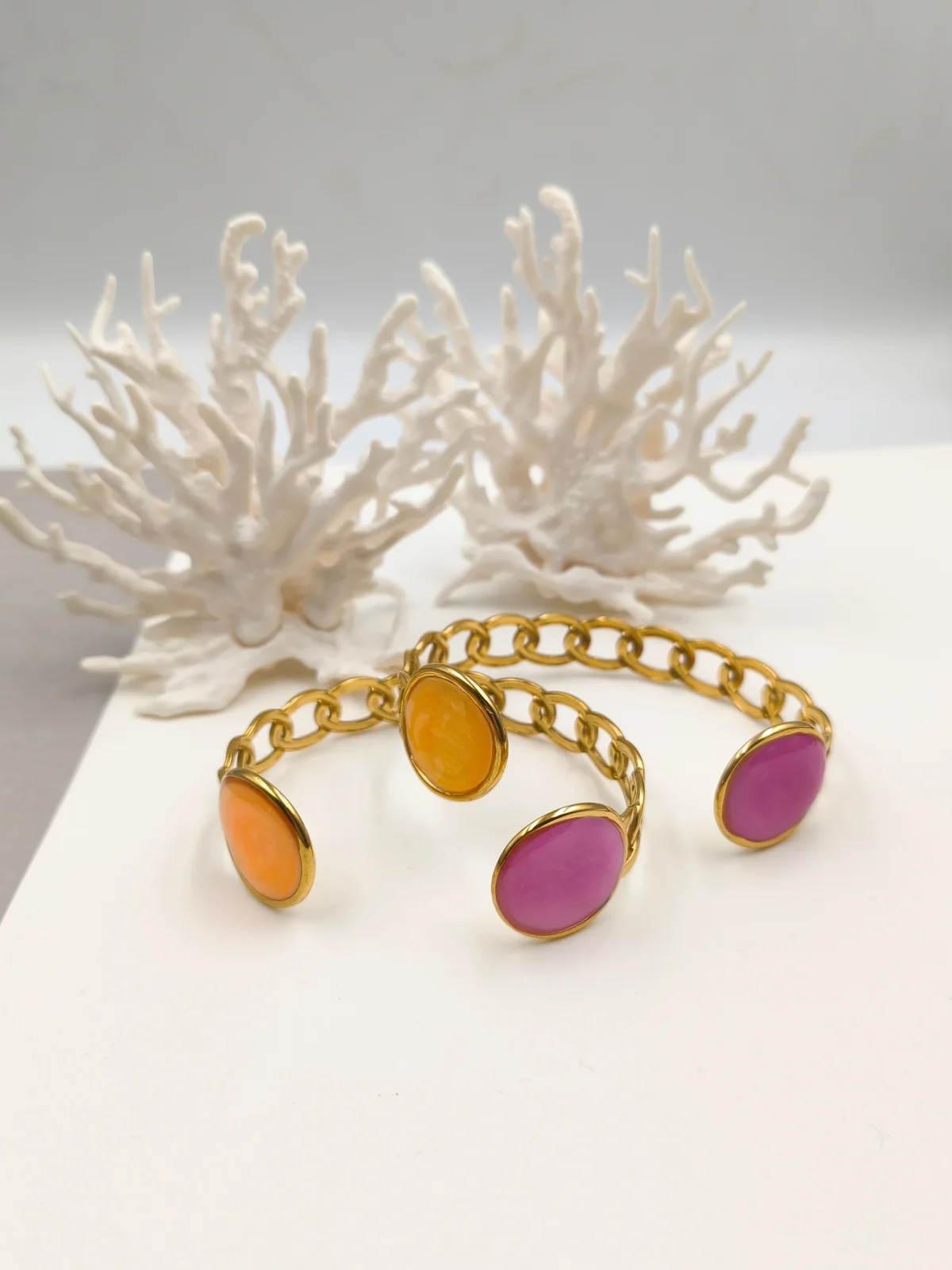 Stainless Steel Bracelet with Enamel by Magis Handmade Jewels – view 2
