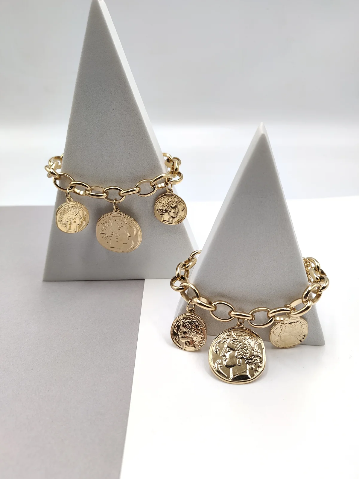 Stainless Steel Bracelet with Embossed Motif by Magis Handmade Jewels – view 2