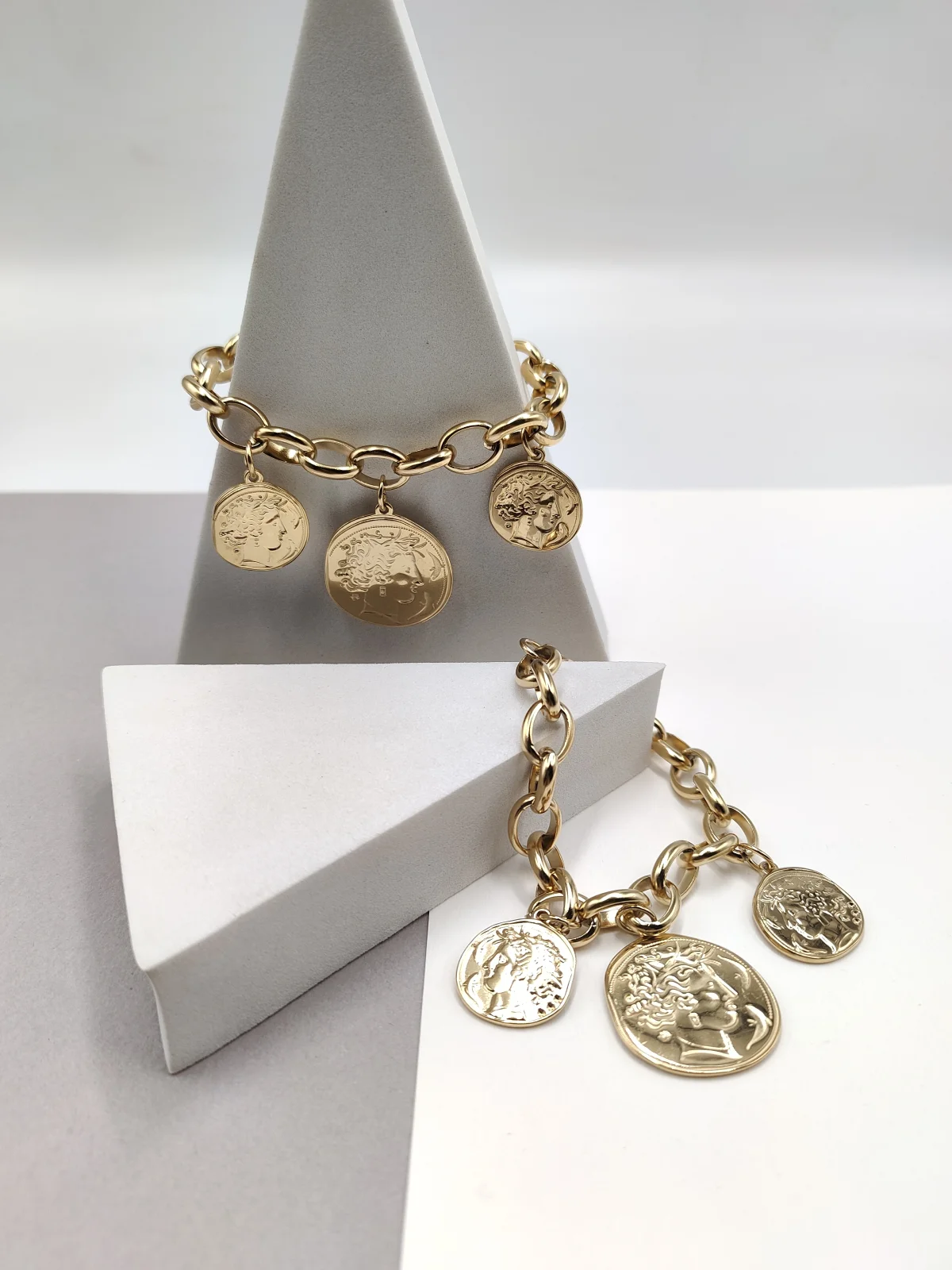 Stainless Steel Bracelet with Embossed Motif #753013